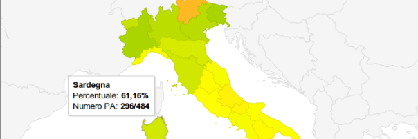 Cartographie de la transparence de l'administration italienne (détail).